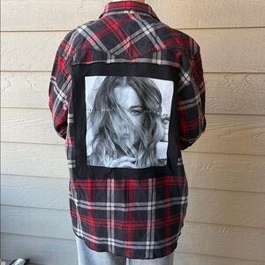 Leann Rimes Upcycled Flannel Shirt Unisex Size XL handmade